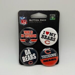 NFL Chicago Bears Button Pack Of 4 Bottons Read Description
